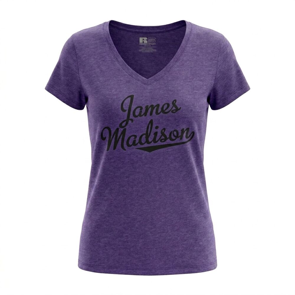 RUSSELL ATHLETICS JAMES MADISON UNIVERSITY BULLDOGS TEAM SPIRIT FEMALE CUT TEE